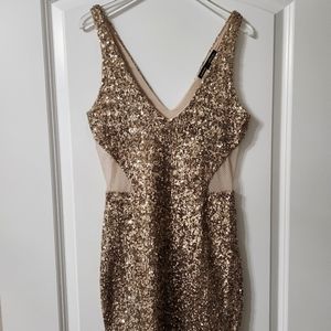Bebe Sequin Mini Dress